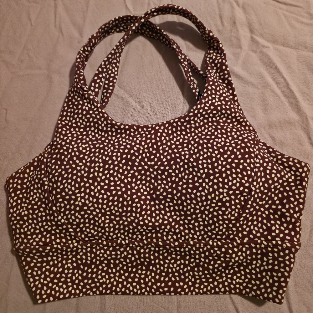 BuffBunny Rosa Bra In Dark Red Bossy Print- Size M (Matching Set)